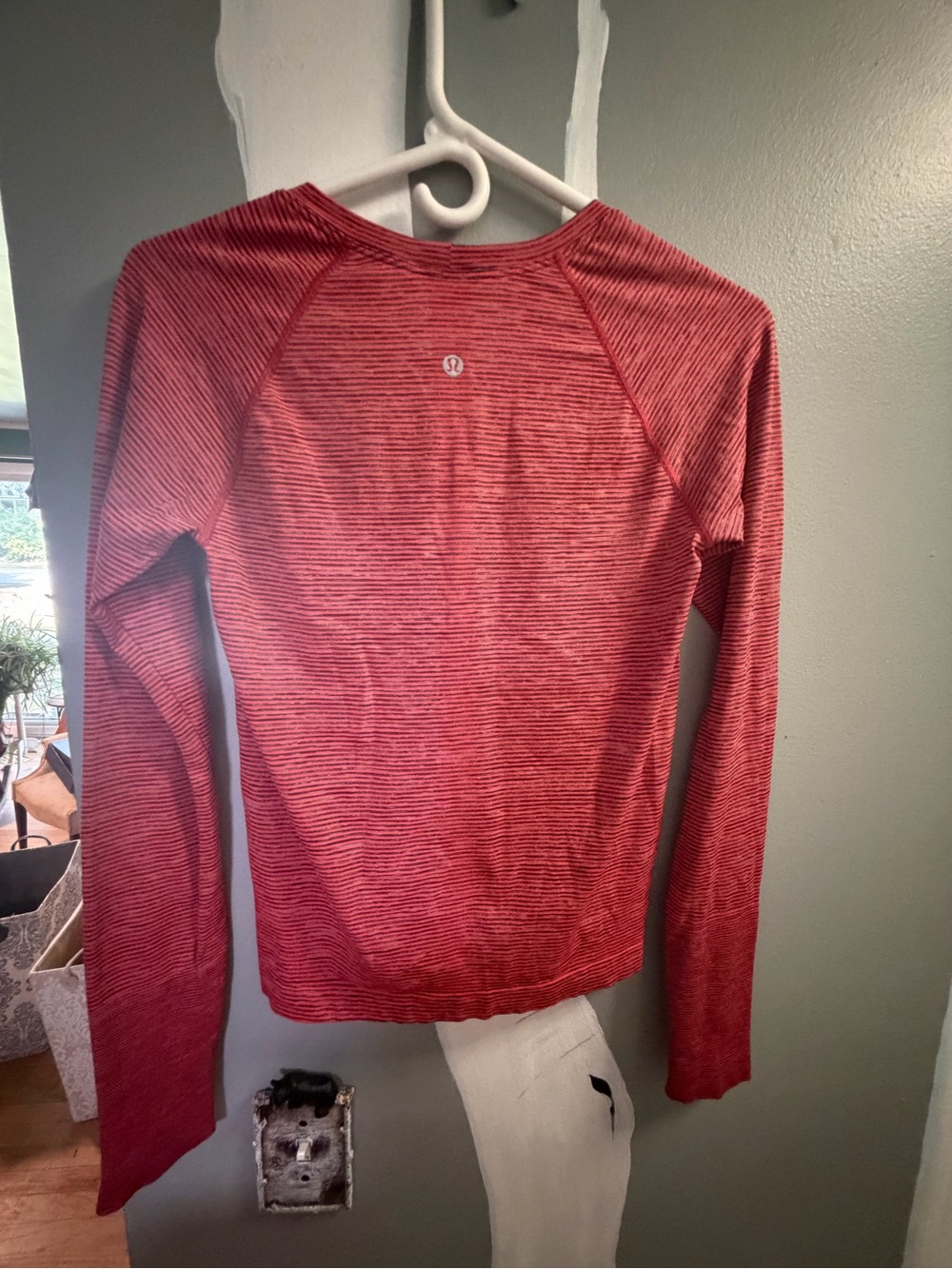 Lululemon Striped Long Sleeve Crewneck Top - Rusty Orange - Picture 3 of 6